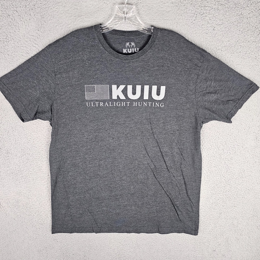 KUIU Ultralight Hunting T-Shirt Mens XL Mini Flag Graphic Short Sleeve Crew Neck